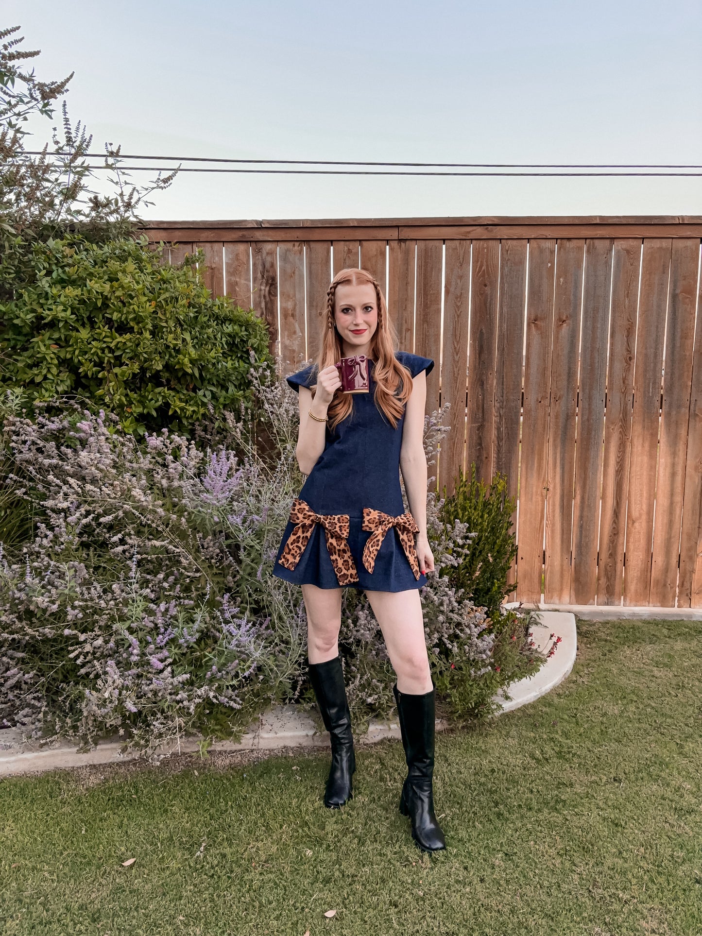 Drop Waist Denim Dress