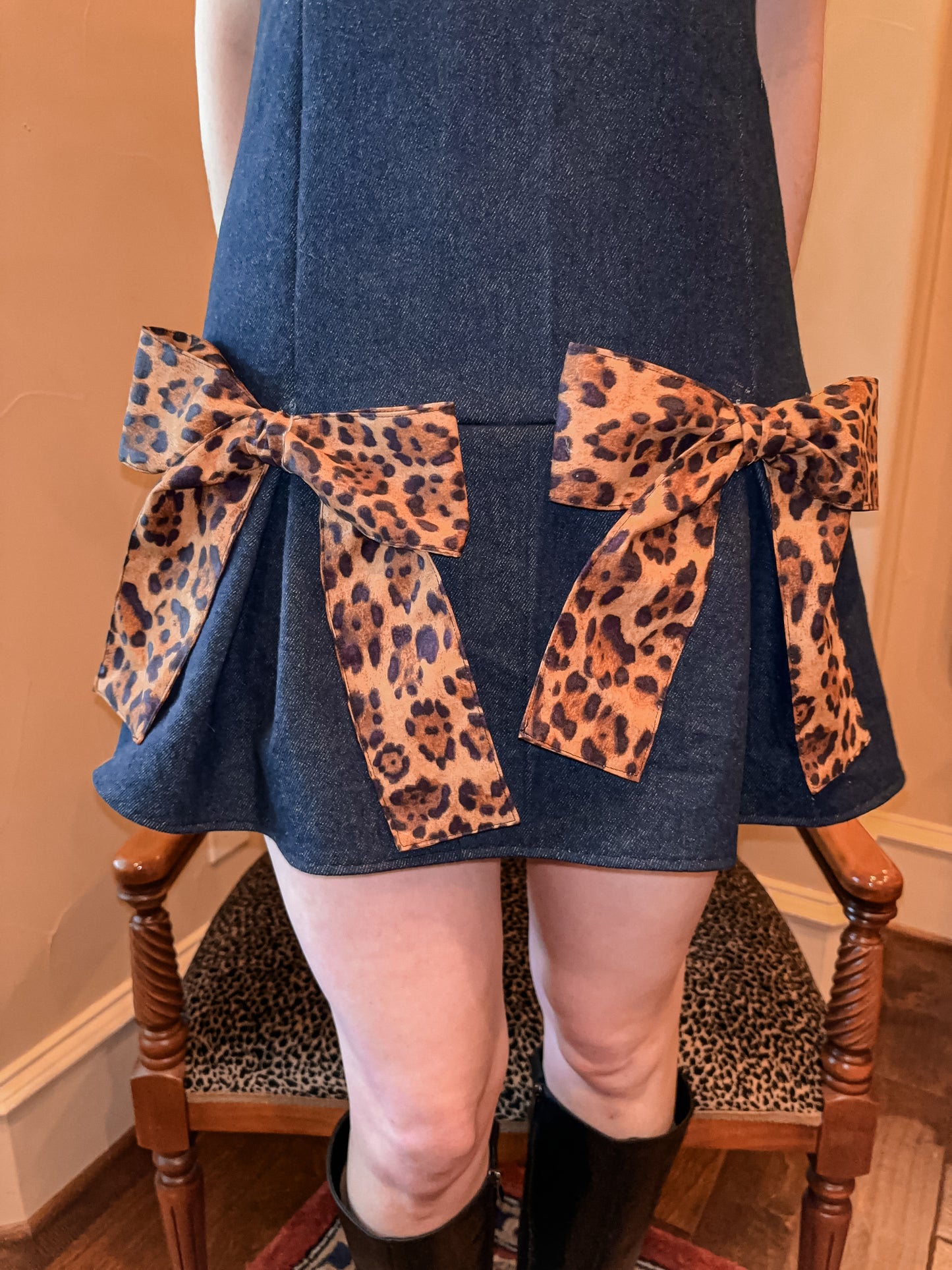 Drop Waist Denim Dress