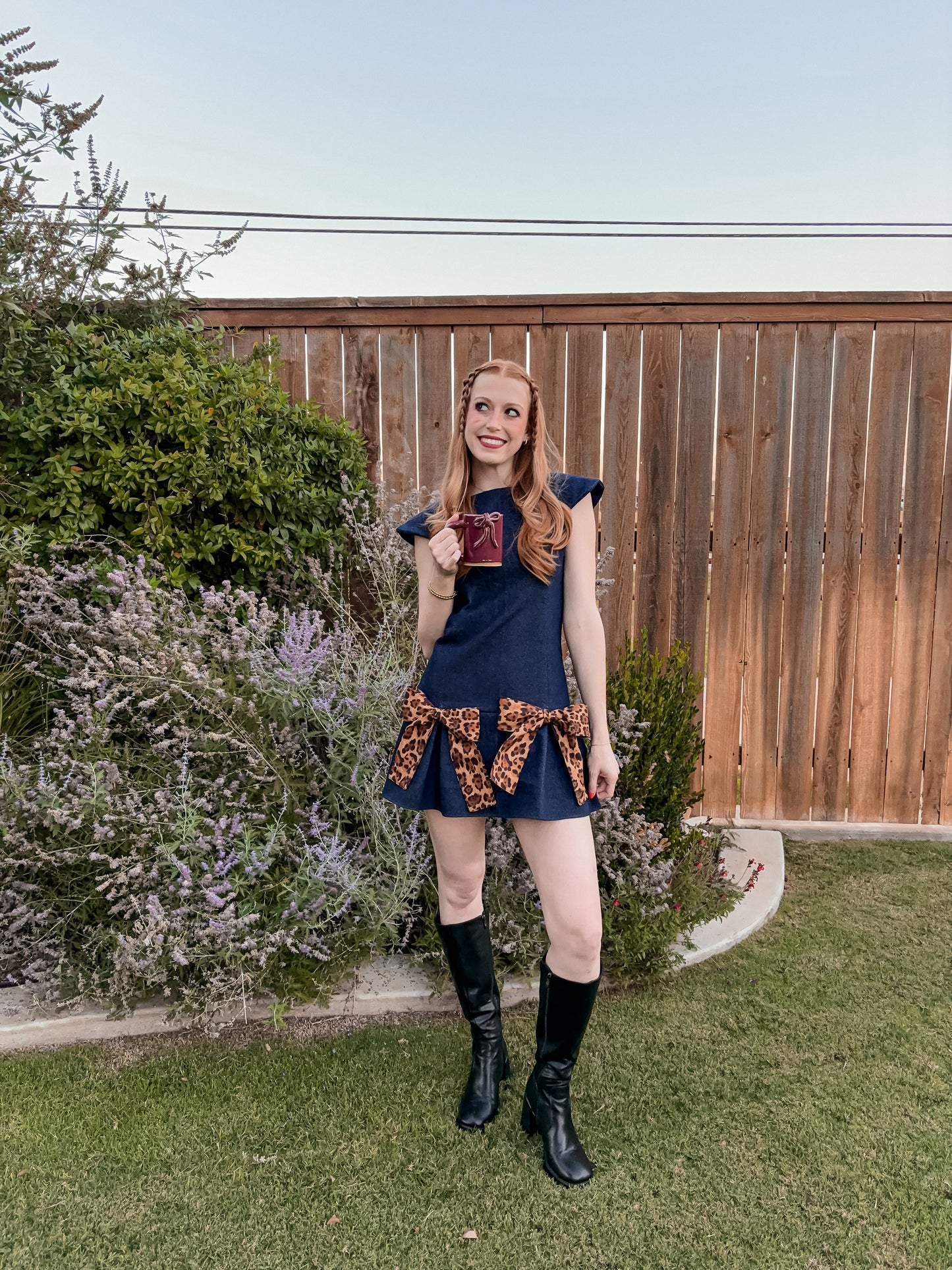 Drop Waist Denim Dress