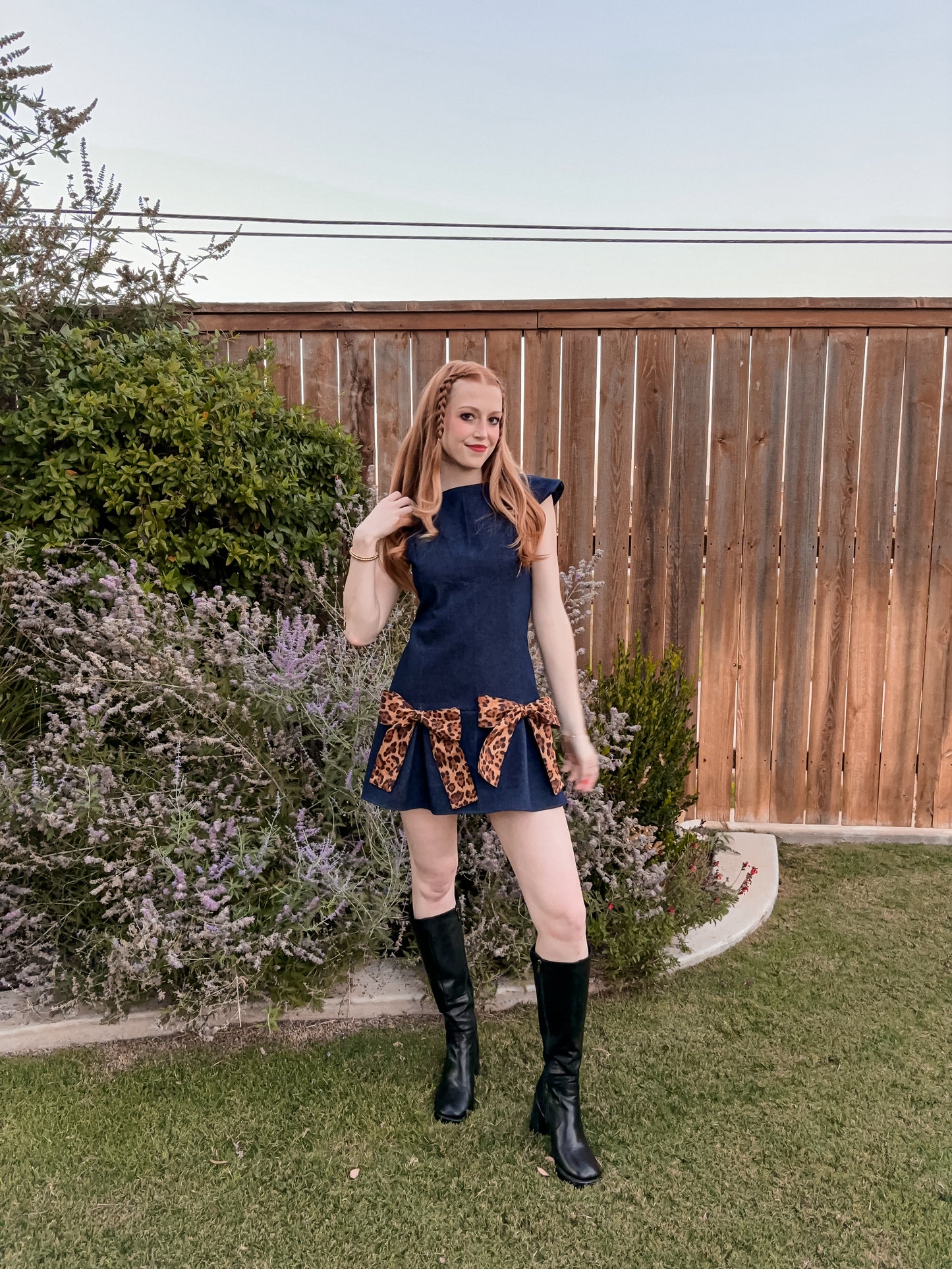 Drop Waist Denim Dress