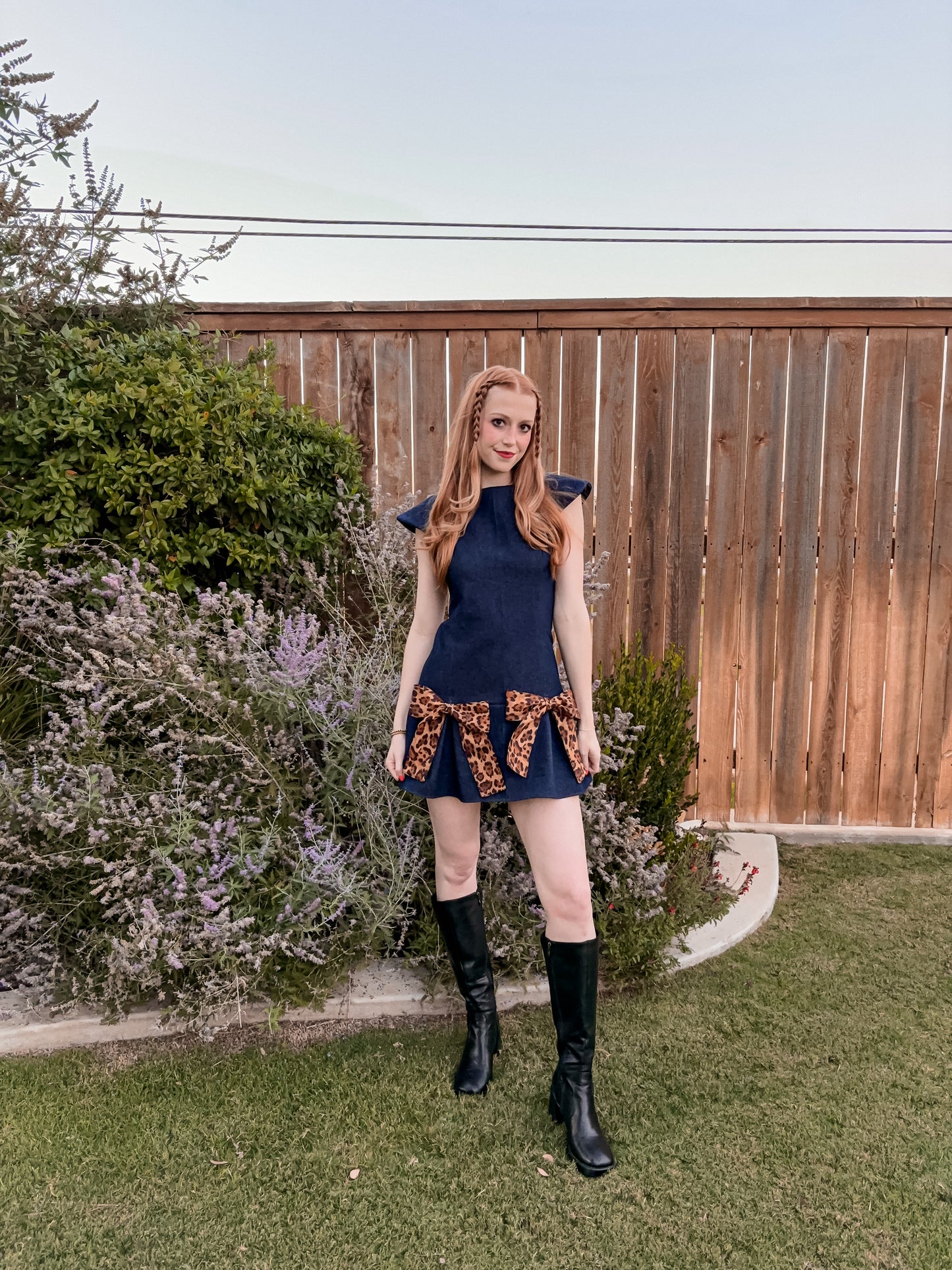 Drop Waist Denim Dress